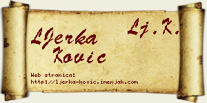 LJerka Ković vizit kartica
